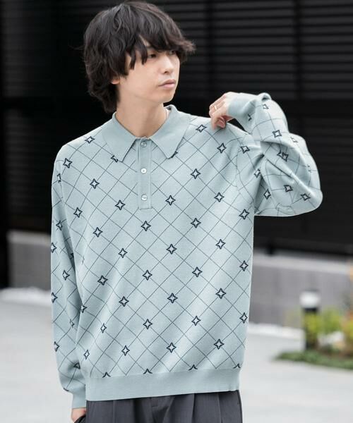 SENSE OF PLACE by URBAN RESEARCH / センスオブプレイス バイ アーバンリサーチ ニット・セーター | フラワージャガードニットポロ | 詳細12