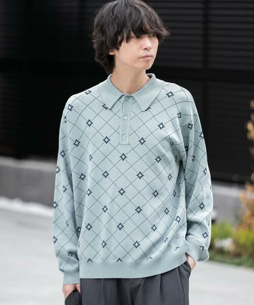 SENSE OF PLACE by URBAN RESEARCH / センスオブプレイス バイ アーバンリサーチ ニット・セーター | フラワージャガードニットポロ | 詳細13