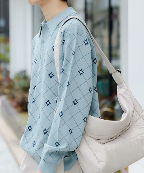 SENSE OF PLACE by URBAN RESEARCH / センスオブプレイス バイ アーバンリサーチ ニット・セーター | フラワージャガードニットポロ | 詳細2