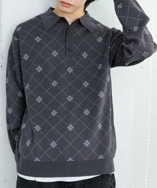 SENSE OF PLACE by URBAN RESEARCH / センスオブプレイス バイ アーバンリサーチ ニット・セーター | フラワージャガードニットポロ | 詳細24