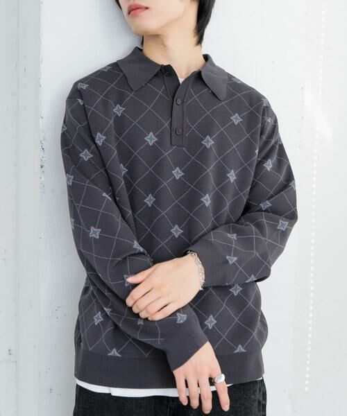 SENSE OF PLACE by URBAN RESEARCH / センスオブプレイス バイ アーバンリサーチ ニット・セーター | フラワージャガードニットポロ | 詳細25