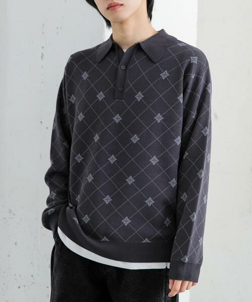 SENSE OF PLACE by URBAN RESEARCH / センスオブプレイス バイ アーバンリサーチ ニット・セーター | フラワージャガードニットポロ | 詳細26