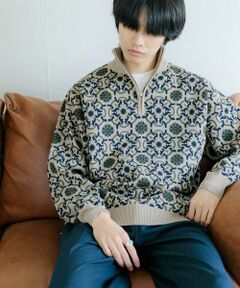 SENSE OF PLACE by URBAN RESEARCH / センスオブプレイス バイ アーバンリサーチ ニット・セーター | タイルジャガードハーフジップセーター