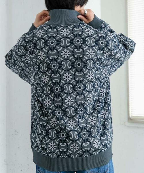 SENSE OF PLACE by URBAN RESEARCH / センスオブプレイス バイ アーバンリサーチ ニット・セーター | タイルジャガードハーフジップセーター | 詳細12