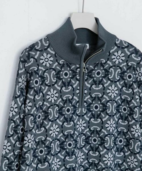 SENSE OF PLACE by URBAN RESEARCH / センスオブプレイス バイ アーバンリサーチ ニット・セーター | タイルジャガードハーフジップセーター | 詳細16