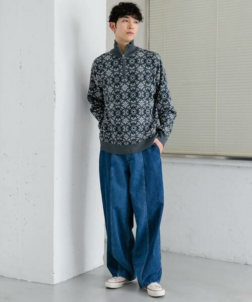 SENSE OF PLACE by URBAN RESEARCH / センスオブプレイス バイ アーバンリサーチ ニット・セーター | タイルジャガードハーフジップセーター | 詳細6