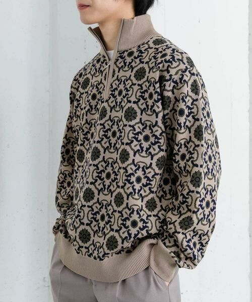 SENSE OF PLACE by URBAN RESEARCH / センスオブプレイス バイ アーバンリサーチ ニット・セーター | タイルジャガードハーフジップセーター | 詳細28