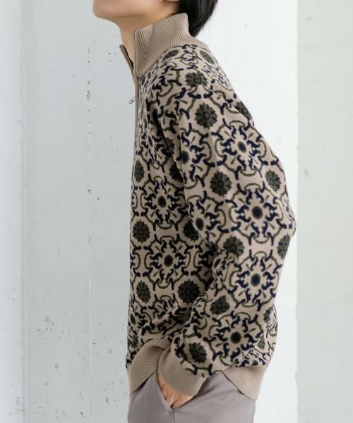 SENSE OF PLACE by URBAN RESEARCH / センスオブプレイス バイ アーバンリサーチ ニット・セーター | タイルジャガードハーフジップセーター | 詳細30