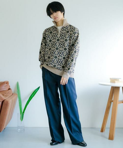 SENSE OF PLACE by URBAN RESEARCH / センスオブプレイス バイ アーバンリサーチ ニット・セーター | タイルジャガードハーフジップセーター | 詳細24