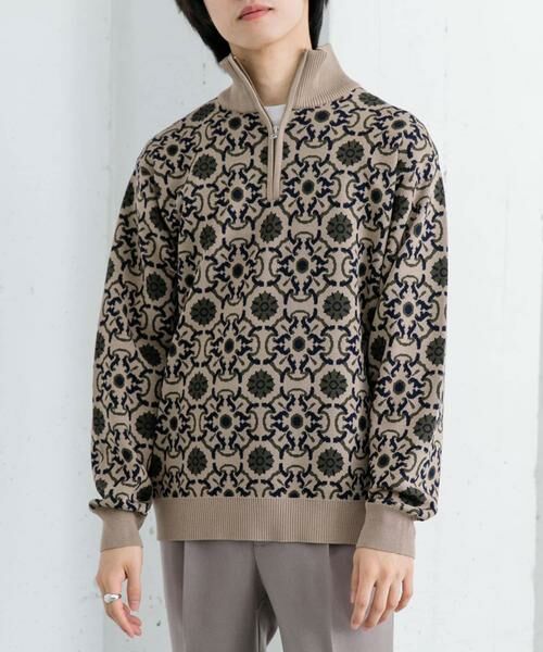 SENSE OF PLACE by URBAN RESEARCH / センスオブプレイス バイ アーバンリサーチ ニット・セーター | タイルジャガードハーフジップセーター | 詳細27