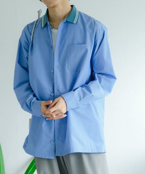 SENSE OF PLACE by URBAN RESEARCH / センスオブプレイス バイ アーバンリサーチ シャツ・ブラウス | リブラインレギュラーカラーシャツ | 詳細1