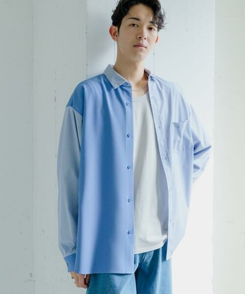 SENSE OF PLACE by URBAN RESEARCH / センスオブプレイス バイ アーバンリサーチ シャツ・ブラウス | ストライプブロックドシャツ | 詳細10