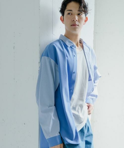 SENSE OF PLACE by URBAN RESEARCH / センスオブプレイス バイ アーバンリサーチ シャツ・ブラウス | ストライプブロックドシャツ | 詳細11