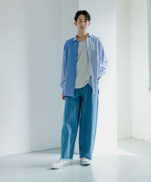 SENSE OF PLACE by URBAN RESEARCH / センスオブプレイス バイ アーバンリサーチ シャツ・ブラウス | ストライプブロックドシャツ | 詳細12