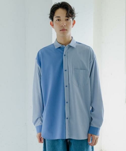 SENSE OF PLACE by URBAN RESEARCH / センスオブプレイス バイ アーバンリサーチ シャツ・ブラウス | ストライプブロックドシャツ | 詳細14