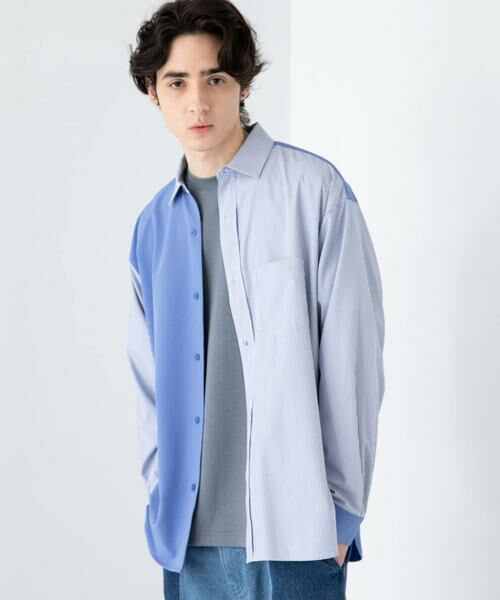 SENSE OF PLACE by URBAN RESEARCH / センスオブプレイス バイ アーバンリサーチ シャツ・ブラウス | ストライプブロックドシャツ | 詳細3