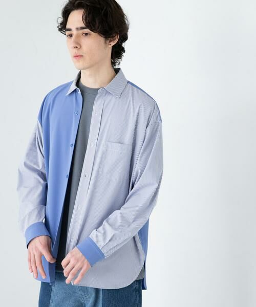 SENSE OF PLACE by URBAN RESEARCH / センスオブプレイス バイ アーバンリサーチ シャツ・ブラウス | ストライプブロックドシャツ | 詳細4