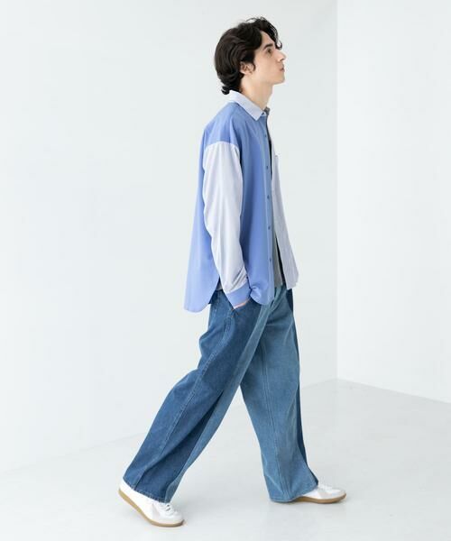 SENSE OF PLACE by URBAN RESEARCH / センスオブプレイス バイ アーバンリサーチ シャツ・ブラウス | ストライプブロックドシャツ | 詳細8