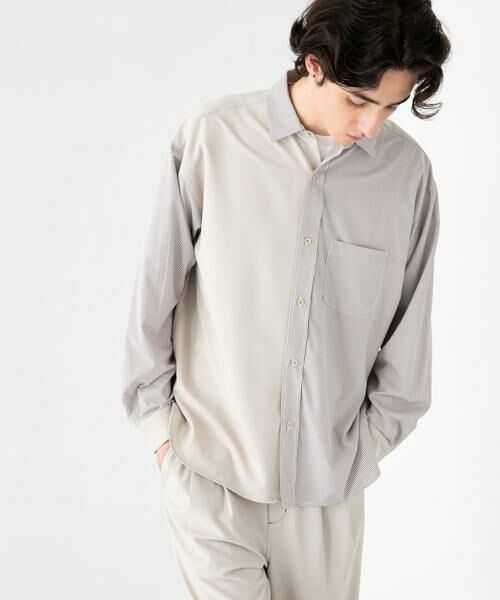 SENSE OF PLACE by URBAN RESEARCH / センスオブプレイス バイ アーバンリサーチ シャツ・ブラウス | ストライプブロックドシャツ | 詳細24