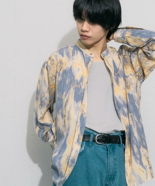 SENSE OF PLACE by URBAN RESEARCH / センスオブプレイス バイ アーバンリサーチ シャツ・ブラウス | マーブルプリントバンドカラーシャツ | 詳細1