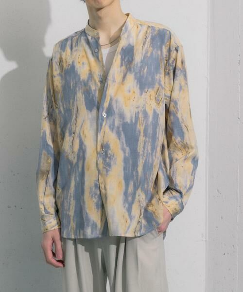 SENSE OF PLACE by URBAN RESEARCH / センスオブプレイス バイ アーバンリサーチ シャツ・ブラウス | マーブルプリントバンドカラーシャツ | 詳細10