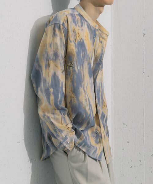 SENSE OF PLACE by URBAN RESEARCH / センスオブプレイス バイ アーバンリサーチ シャツ・ブラウス | マーブルプリントバンドカラーシャツ | 詳細12
