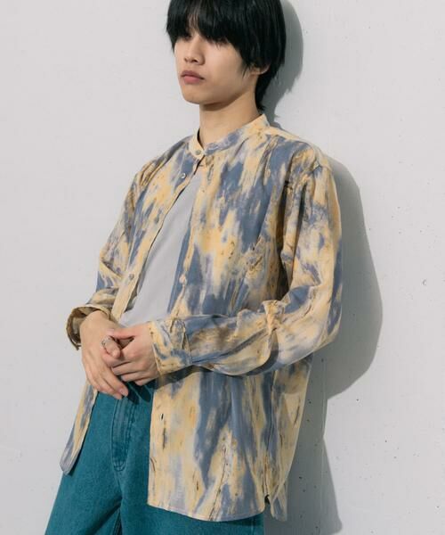 SENSE OF PLACE by URBAN RESEARCH / センスオブプレイス バイ アーバンリサーチ シャツ・ブラウス | マーブルプリントバンドカラーシャツ | 詳細2