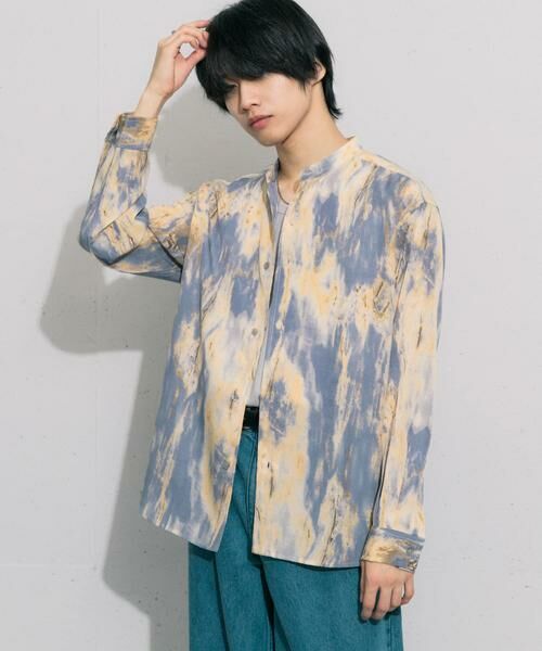 SENSE OF PLACE by URBAN RESEARCH / センスオブプレイス バイ アーバンリサーチ シャツ・ブラウス | マーブルプリントバンドカラーシャツ | 詳細5