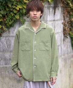 SENSE OF PLACE by URBAN RESEARCH / センスオブプレイス バイ アーバンリサーチ シャツ・ブラウス | 『イージーケア』『つぐ吉×SOP』ブランケットステッチオープンカラーシャツ