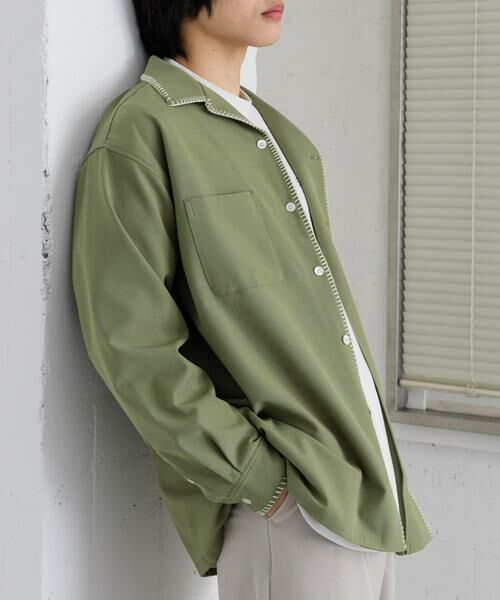 SENSE OF PLACE by URBAN RESEARCH / センスオブプレイス バイ アーバンリサーチ シャツ・ブラウス | 『イージーケア』『つぐ吉×SOP』ブランケットステッチオープンカラーシャツ | 詳細16