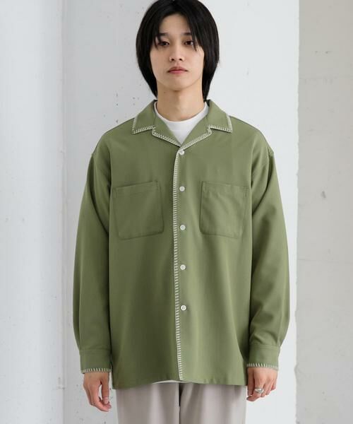 SENSE OF PLACE by URBAN RESEARCH / センスオブプレイス バイ アーバンリサーチ シャツ・ブラウス | 『イージーケア』『つぐ吉×SOP』ブランケットステッチオープンカラーシャツ | 詳細23