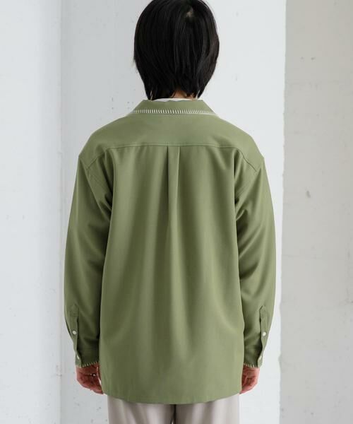 SENSE OF PLACE by URBAN RESEARCH / センスオブプレイス バイ アーバンリサーチ シャツ・ブラウス | 『イージーケア』『つぐ吉×SOP』ブランケットステッチオープンカラーシャツ | 詳細25