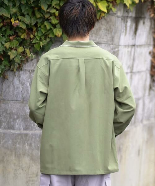 SENSE OF PLACE by URBAN RESEARCH / センスオブプレイス バイ アーバンリサーチ シャツ・ブラウス | 『イージーケア』『つぐ吉×SOP』ブランケットステッチオープンカラーシャツ | 詳細4