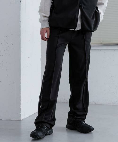 SENSE OF PLACE by URBAN RESEARCH / センスオブプレイス バイ アーバンリサーチ その他パンツ | トラックジャージラインパンツ(ブラック)