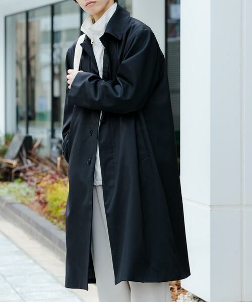 SENSE OF PLACE by URBAN RESEARCH / センスオブプレイス バイ アーバンリサーチ ステンカラーコート | 『ユニセックス』ステンカラーコート(ブラック)