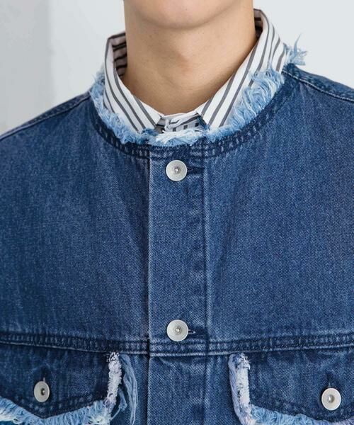 SENSE OF PLACE by URBAN RESEARCH / センスオブプレイス バイ アーバンリサーチ Gジャン・デニムジャケット | デニムフリンジベスト | 詳細11