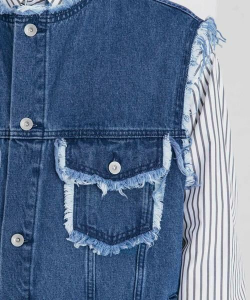 SENSE OF PLACE by URBAN RESEARCH / センスオブプレイス バイ アーバンリサーチ Gジャン・デニムジャケット | デニムフリンジベスト | 詳細12