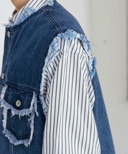 SENSE OF PLACE by URBAN RESEARCH / センスオブプレイス バイ アーバンリサーチ Gジャン・デニムジャケット | デニムフリンジベスト | 詳細13