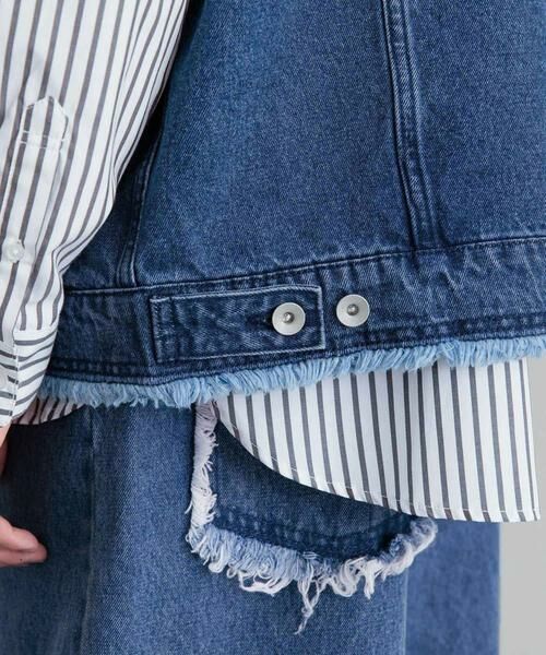 SENSE OF PLACE by URBAN RESEARCH / センスオブプレイス バイ アーバンリサーチ Gジャン・デニムジャケット | デニムフリンジベスト | 詳細14