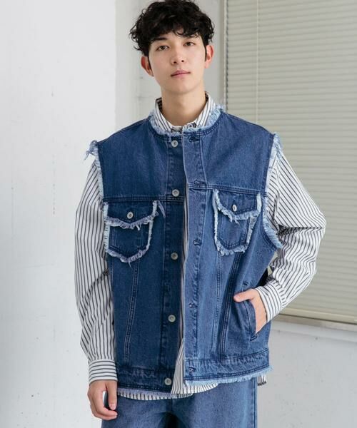 SENSE OF PLACE by URBAN RESEARCH / センスオブプレイス バイ アーバンリサーチ Gジャン・デニムジャケット | デニムフリンジベスト | 詳細6