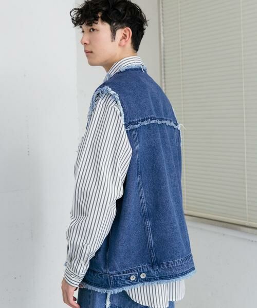 SENSE OF PLACE by URBAN RESEARCH / センスオブプレイス バイ アーバンリサーチ Gジャン・デニムジャケット | デニムフリンジベスト | 詳細7