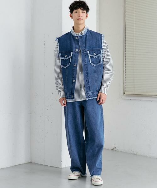 SENSE OF PLACE by URBAN RESEARCH / センスオブプレイス バイ アーバンリサーチ Gジャン・デニムジャケット | デニムフリンジベスト | 詳細8