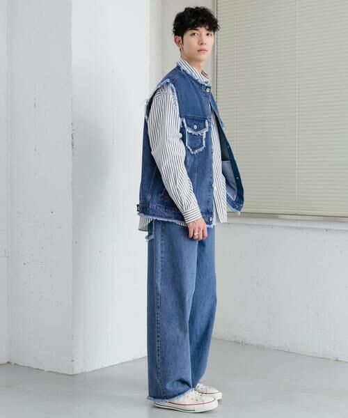 SENSE OF PLACE by URBAN RESEARCH / センスオブプレイス バイ アーバンリサーチ Gジャン・デニムジャケット | デニムフリンジベスト | 詳細9
