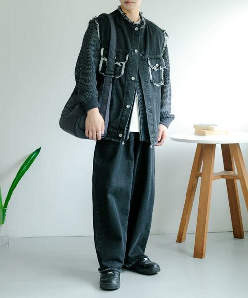 SENSE OF PLACE by URBAN RESEARCH / センスオブプレイス バイ アーバンリサーチ Gジャン・デニムジャケット | デニムフリンジベスト | 詳細21