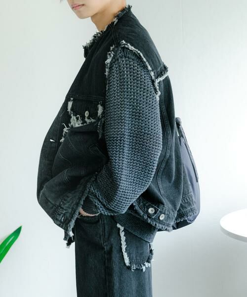 SENSE OF PLACE by URBAN RESEARCH / センスオブプレイス バイ アーバンリサーチ Gジャン・デニムジャケット | デニムフリンジベスト | 詳細30