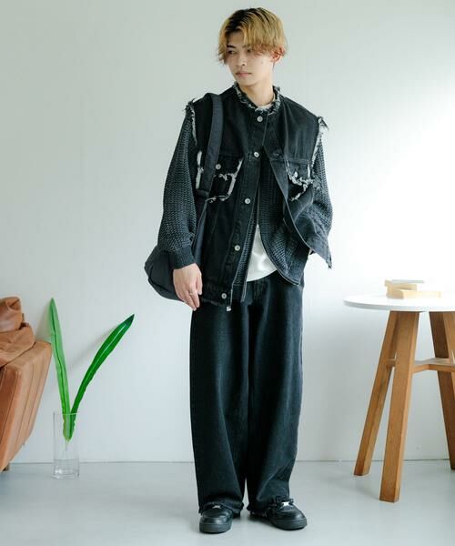 SENSE OF PLACE by URBAN RESEARCH / センスオブプレイス バイ アーバンリサーチ Gジャン・デニムジャケット | デニムフリンジベスト | 詳細22