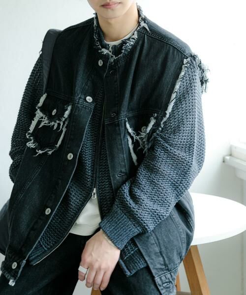 SENSE OF PLACE by URBAN RESEARCH / センスオブプレイス バイ アーバンリサーチ Gジャン・デニムジャケット | デニムフリンジベスト | 詳細25