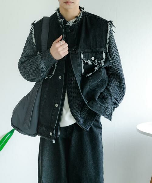 SENSE OF PLACE by URBAN RESEARCH / センスオブプレイス バイ アーバンリサーチ Gジャン・デニムジャケット | デニムフリンジベスト | 詳細28