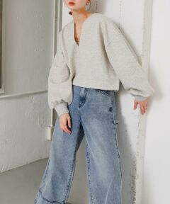 SENSE OF PLACE by URBAN RESEARCH / センスオブプレイス バイ アーバンリサーチ スウェット | ボリュームスリーブクロップドトップ