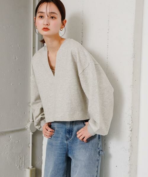 SENSE OF PLACE by URBAN RESEARCH / センスオブプレイス バイ アーバンリサーチ スウェット | ボリュームスリーブクロップドトップ | 詳細2
